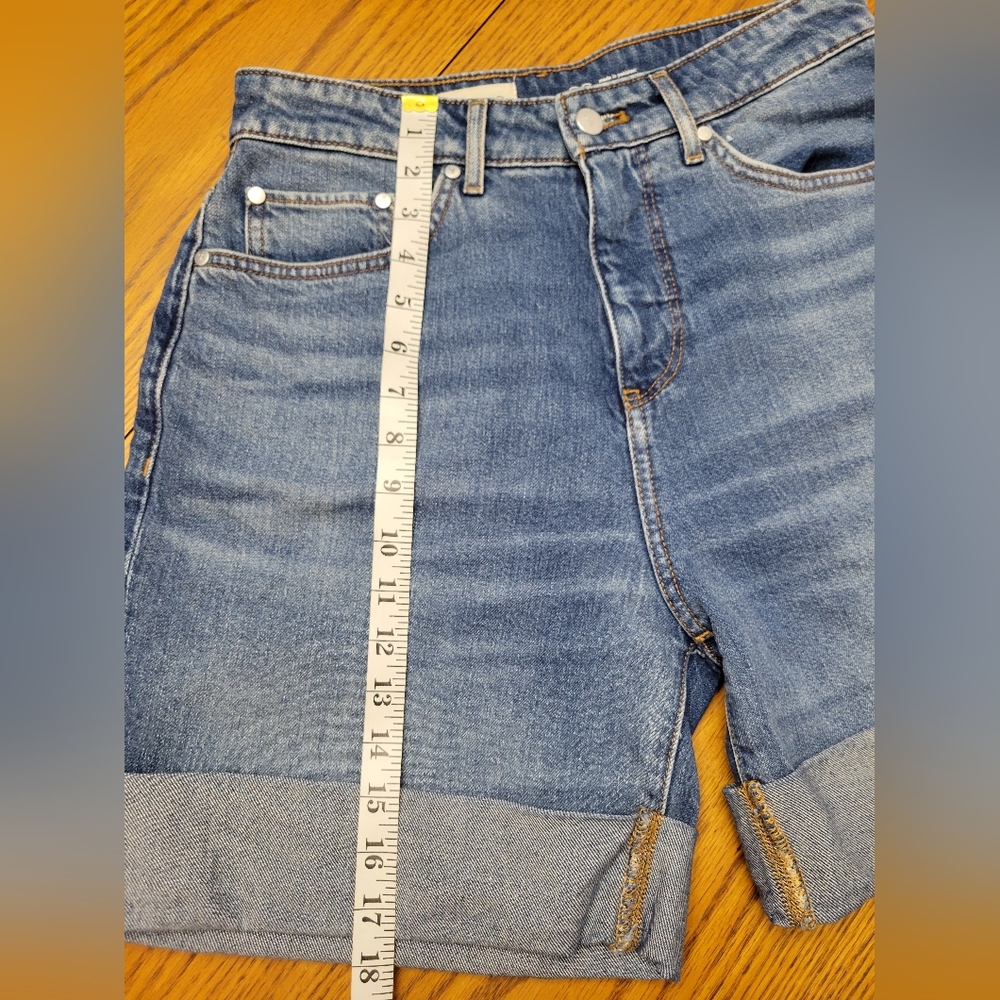 Anthropologie Pilcro The Austyn High-Rise Cuffed Jean Shorts Size 26 - Picture 13 of 16